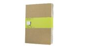 Portada de Moleskine Cahier Extra Large. Plain. Kraft Cover. 3er Pack