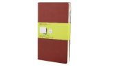 Portada de Moleskine Cahier Pocket Plain Red Cover L. 3er Pack