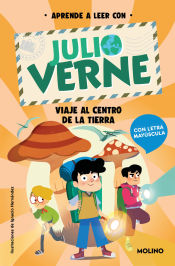 Portada de Aprende a leer con Julio Verne 4 - Viaje al centro de la Tierra