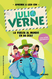 Portada de Aprende a leer con Verne. La vuelta al mundo en 80 días