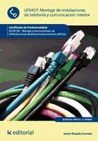 Portada de Montaje de instalaciones de telefonía y comunicación interior. ELES0108 (Ebook)