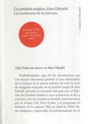 Portada de La pasión según Abu Ghraib: La trastienda de la mirada