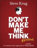 Portada de Don't Make Me Think, Revisited: A Common Sense Approach to Web Usability