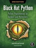 Portada de Black Hat Python, 2nd Edition: Python Programming for Hackers and Pentesters