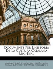 Portada de Documents Per L'historia De La Cultura Catalana Mig-Eval