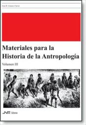 Portada de Materiales para la historia de la Antropología 3