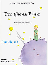 Portada de Dee Tjliena Prinz (principito plautdeutsch)