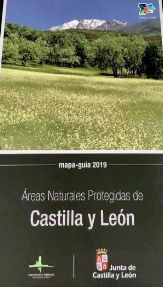 Portada de ÁREAS NATURALES PROTEGIDAS DE CASTILLA Y LEON. MAPA GUIA 2019