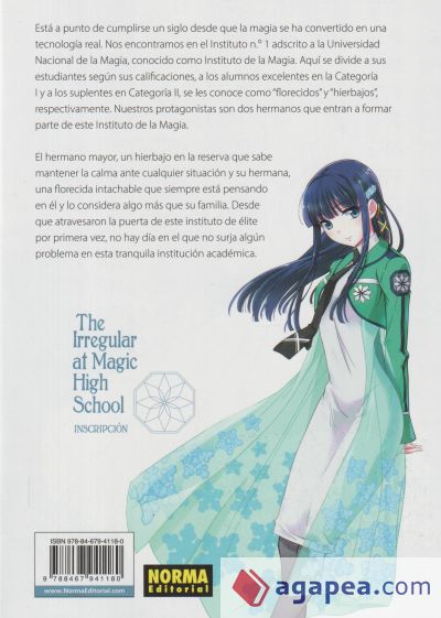 The irregular at Magic High School 01. Inscripción