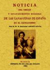 Noticia del origen y establecimiento increible de las lanas finas de España