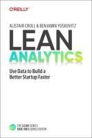 Portada de Lean Analytics: Use Data to Build a Better Startup Faster