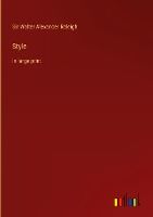 Portada de Style: in large print