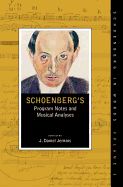 Portada de Schoenberg's Program Notes and Musical Analyses