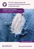 Portada de Operaciones de reparación de prendas de vestir y ropa de hogar. TCPF0109 (Ebook)