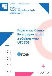 Portada de (UF1305/MF0951_2). Programaci&oacute; amb llenguatges script a p&agrave;gines web. IFCD0110