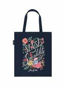 Portada de PUFFIN IN BLOOM: SENSE AND SENSIBILITY TOTE BAG