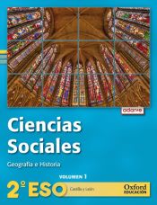 Portada de Ciencias Sociales 2º ESO Adarve Trimestral (Castilla y León): Libro del Alumno