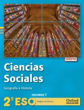 Portada de Ciencias Sociales 2º ESO Adarve Trimestral (Región de Murcia): Libro del Alumno