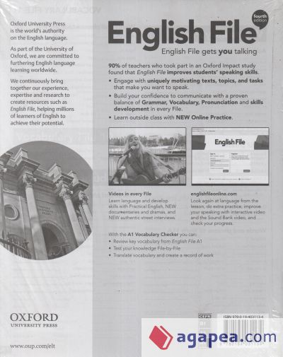 English File A1 Beginner: With Online Practice for Speakers of Spanish. Student's book and Workbook