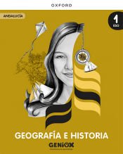 Portada de Geografía e Historia 1º ESO. Libro del estudiante. GENiOX Situaciones de aprendizaje (Andalucía)