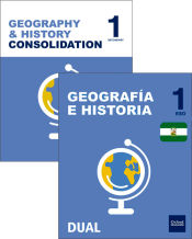 Portada de Inicia Geografía e Historia 1.º ESO. Programa Bilingüe Andalucía. Pack alumno