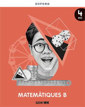 Portada de Matemàtiques B 4r ESO. Llibre de l'estudiant. GENiOX (Comunitat Valenciana)