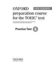 Portada de Oxf pre course toeic test n/e pr test 1