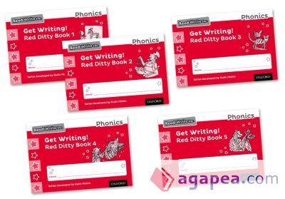 Read Write Inc - Phonics Get Writing! Red Ditty Books 1-5 Mixed Pack of 5