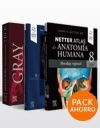 PACK GRAY ESTUDIANTES + NETTER ATLAS REGIONAL + MOORE EMBRIOLOG