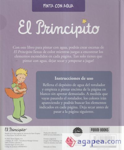 EL PRINCIPITO - PINTA CON AGUA