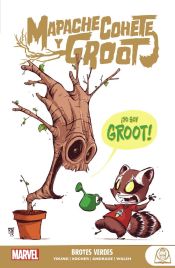 Portada de MAPACHE COHETE Y GROOT 01: BROTES VERDES