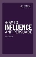 Portada de How to Influence and Persuade