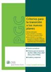 PGC. Criterios para la transición a los nuevos planes