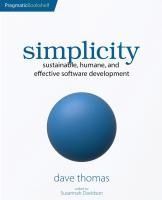 Portada de Simplicity: Sustainable, Humane, and Effective Software Development