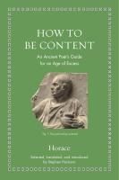 Portada de How to Be Content: An Ancient Poet's Guide for an Age of Excess