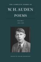 Portada de The Complete Works of W. H. Auden: Poems, Volume I: 1927-1939