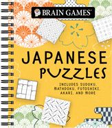 Portada de Brain Games - Japanese Puzzles: Includes Sudoku, Mathdoku, Futoshiki, Akari, and More!