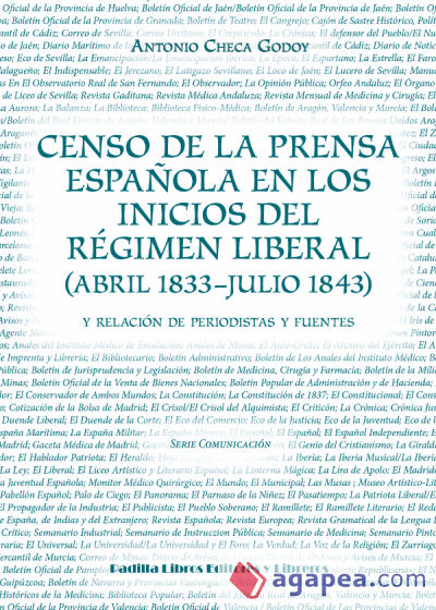 Censo de la prensa española en los inicios del régimen liberal