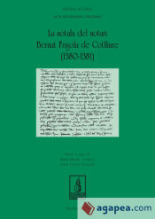 Portada de La nòtula del notari Bernat Frigola de Cotlliure (1380-1381)