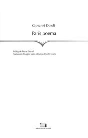 Portada de París poema