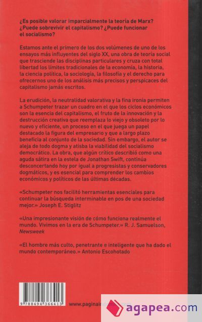 Capitalismo, socialismo y democracia. Vol. I Capitalismo, socialismo y democracia. Vol. I