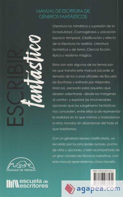 Escribir fantástico: Manual de escritura de géneros fantásticos