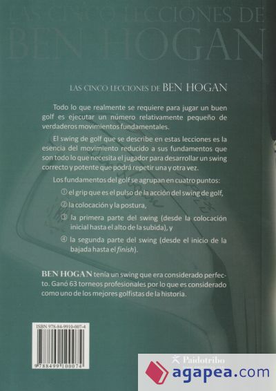 Las cinco lecciones de BEN HOGAN. Los fundamentos modernos del Golf