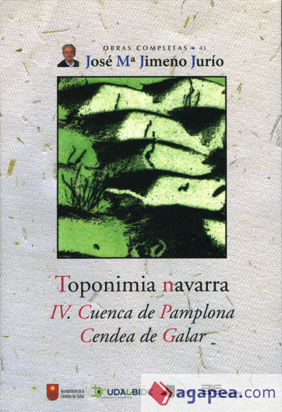 Toponimia Navarra. IV. Cuenca de Pamplona. Cendea de Galar