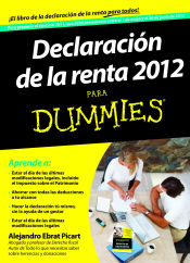 Portada de Declaración de la Renta 2012 para Dummies