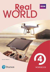 Portada de Real World 4 Workbook Print & Digital Interactive Workbook Access Code