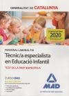 Personal laboral fix de tècnic/a especialista en educació infantil de la Generalitat de Catalunya. Test de la part específica