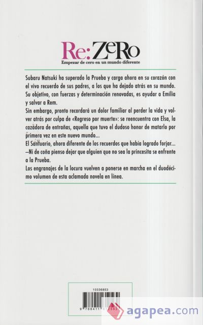 Re:Zero n&ordm; 12 (novela)