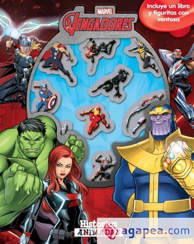 Los Vengadores. Historias animadas Libro con 10 figuritas