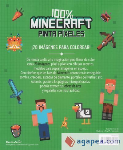 100% Minecraft. Pinta p&iacute;xeles